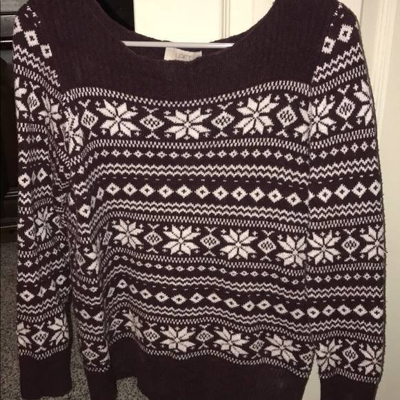 Burgundy Printed Sweater - Picture 1 of 1